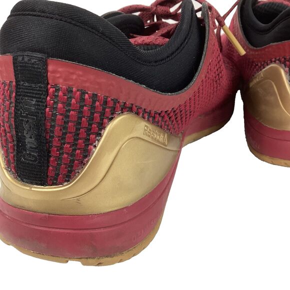 Reebok Crossfit Nano 8.0-Women's 6.5-Flexweave Burgundy/Gold-Gym/Workout- DV5750 - Picture 8 of 12